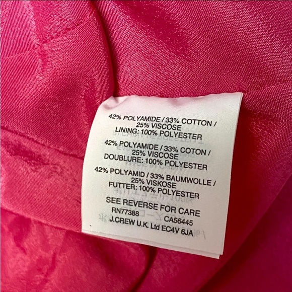 J.Crew Petite Peplum Lace Sleeveless Blouse 2P Bright Pink Eyelash Trim - Picture 13 of 16